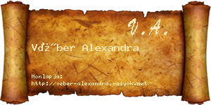 Véber Alexandra névjegykártya