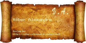 Véber Alexandra névjegykártya
