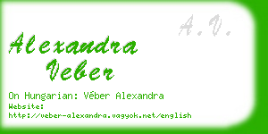 alexandra veber business card